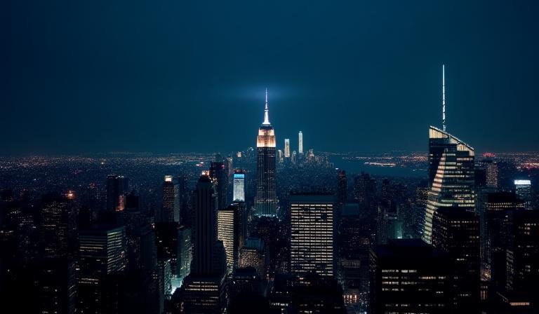 Thumbnail for 'Urban Pulse' TV pilot - city skyline at night