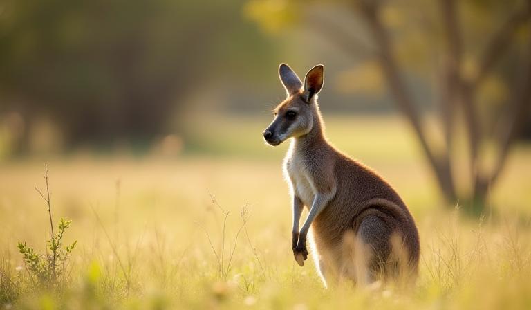 Thumbnail for a documentary segment - nature scene with kangaroo