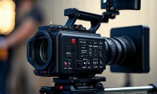 Professional camera setup on set for video production